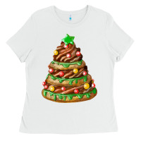 White chocolate christmas cookie cake Ladies Tee - FaDigitalArtStudio