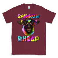 Burgundy rainbow sheep suffolk sheep Classic Tee - Artiststas