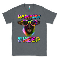 Charcoal Heather rainbow sheep suffolk sheep Classic Tee - Artiststas