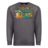 Charcoal Heather Pumpkin spice and Jesus Christ Premium Sweatshirt - RanaPortraitStore