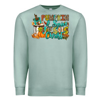 Seafoam Pumpkin spice and Jesus Christ Premium Sweatshirt - RanaPortraitStore