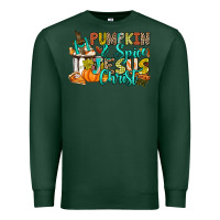 Sports Green Pumpkin spice and Jesus Christ Premium Sweatshirt - RanaPortraitStore
