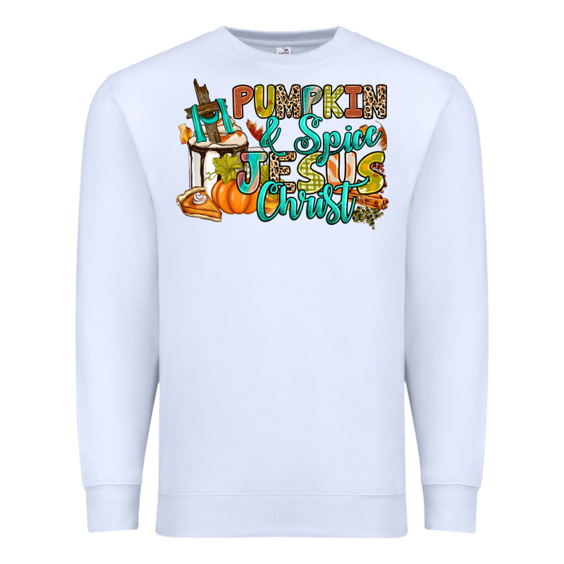 Pumpkin Spice And Jesus Christ Premium Sweatshirt by RanaPortraitStore | Teevron