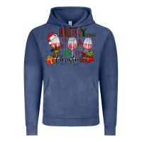 Vintage Denim Merry Christmas Vintage Hoodie - CowhideDigitalArt