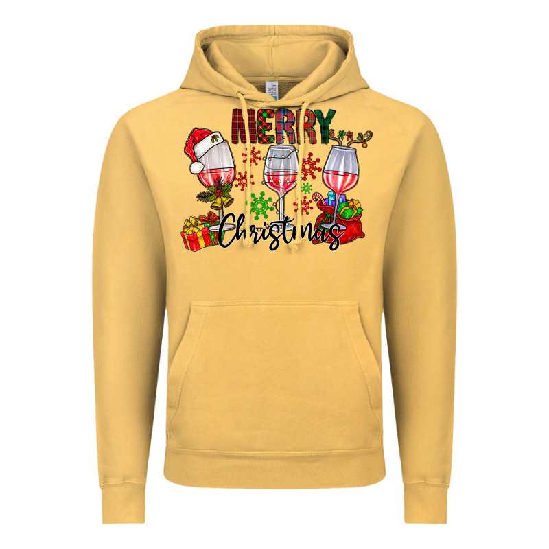 Merry Christmas Vintage Hoodie by CowhideDigitalArt | Teevron