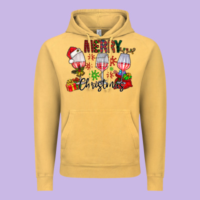 Merry Christmas Vintage Hoodie Designed By Cowhidedigitalart