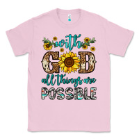 Bubblegum Pink with god all things are possible Classic Tee - OliviaCreatesArt
