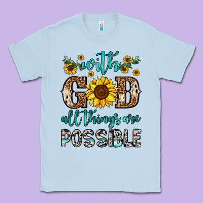 With God All Things Are Possible Classic Tee Designed By Oliviacreatesart