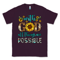 Plum with god all things are possible Classic Tee - OliviaCreatesArt