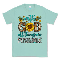 Seafoam with god all things are possible Classic Tee - OliviaCreatesArt