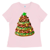Bubblegum Pink chocolate christmas cookie cake Ladies Tee - FaDigitalArtStudio
