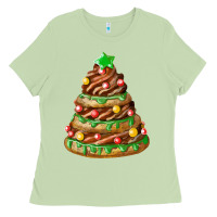 Matcha chocolate christmas cookie cake Ladies Tee - FaDigitalArtStudio