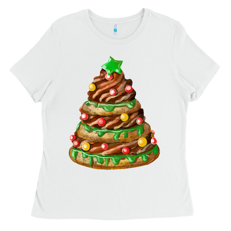 Chocolate Christmas Cookie Cake Ladies Tee by FaDigitalArtStudio | Teevron