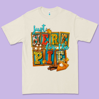 Just Here For The Pie Premium Tee Designed By Fadigitalartstudio