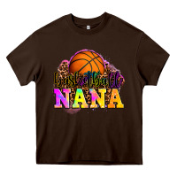 Chocolate Brown basketball nana Heavy Core Tee - OliviaCreatesArt
