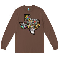 Chestnut Happy Easter Texas Long Sleeve Tee - CowhideDigitalArt