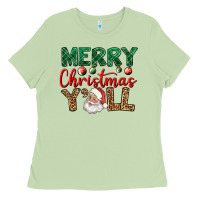 Matcha merry christmas y'all Ladies Tee - BundleAndBundleShop