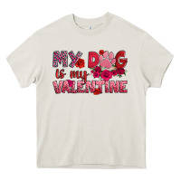 Cream my dog is my valentine Heavy Core Tee - OliviaCreatesArt