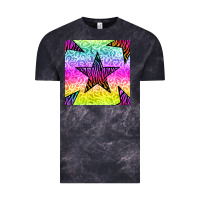 Cloud Black zebra glitter star seamless pattern Vintage Tee - BundleAndBundleShop