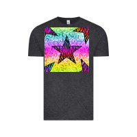 Vintage Black zebra glitter star seamless pattern Vintage Tee - BundleAndBundleShop