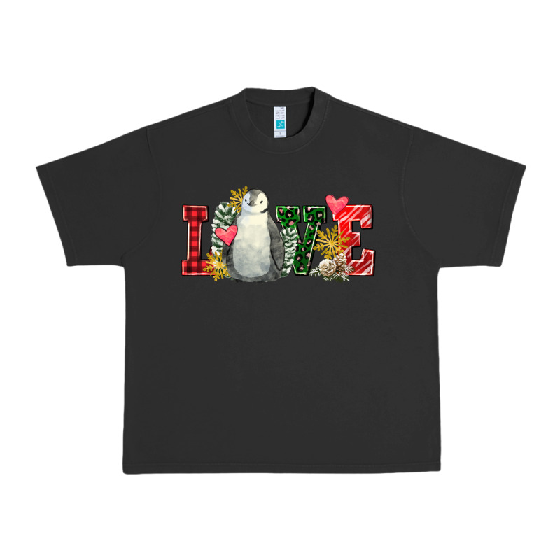 Christmas Penguin Love Urban Heavy Tee by FaDigitalArtStudio | Teevron