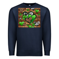 Navy St. Patrick's Day hearts Premium Sweatshirt - Jasminsmagicworld