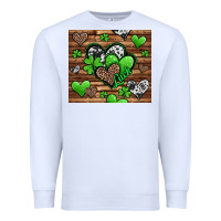 White St. Patrick's Day hearts Premium Sweatshirt - Jasminsmagicworld