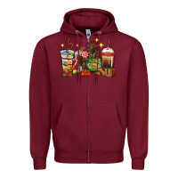 Burgundy Christmas coffee cups with Labrador Zipper Hoodie - RanaPortraitStore