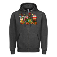 Charcoal Heather Christmas coffee cups with Labrador Zipper Hoodie - RanaPortraitStore