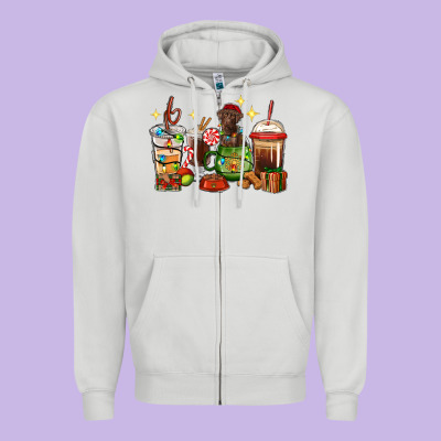 Christmas Coffee Cups With Labrador Zipper Hoodie Designed By Ranaportraitstore