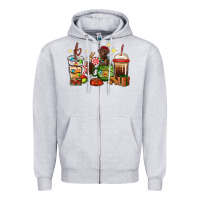 Heather Grey Christmas coffee cups with Labrador Zipper Hoodie - RanaPortraitStore