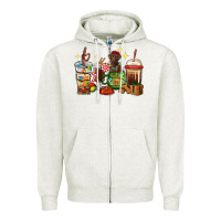 Oatmeal Heather Christmas coffee cups with Labrador Zipper Hoodie - RanaPortraitStore