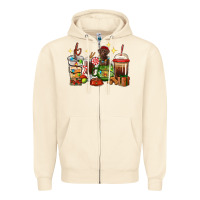 Sandshell Christmas coffee cups with Labrador Zipper Hoodie - RanaPortraitStore