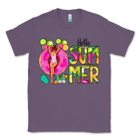 Lavender Hello Summer Donut Girl Classic Tee - CowCowDesign