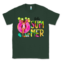Sports Green Hello Summer Donut Girl Classic Tee - CowCowDesign
