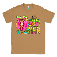 Toasted Coconut Hello Summer Donut Girl Classic Tee - CowCowDesign