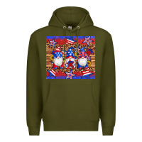 Army Green american flag gnomes star leopard glitter tumbler Premium Hoodie - Artiststas