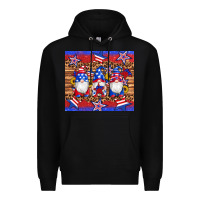 Black american flag gnomes star leopard glitter tumbler Premium Hoodie - Artiststas
