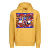 Mustard american flag gnomes star leopard glitter tumbler Premium Hoodie - Artiststas