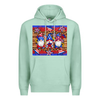 Seafoam american flag gnomes star leopard glitter tumbler Premium Hoodie - Artiststas