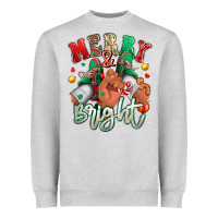 Merry And Bright Black Man Sneakers Heavyweight Sweatshirt | Teevron