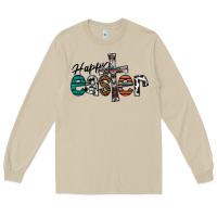 Mushroom Happy Easter Long Sleeve Tee - CowhideDigitalArt