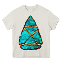 Cream turquoise arrowhead Heavy Core Tee - Jasminsmagicworld