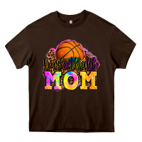 Chocolate Brown basketball mom Heavy Core Tee - OliviaCreatesArt