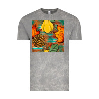 Cloud Rock fall pumpkins seamless pattern Vintage Tee - BundleAndBundleShop