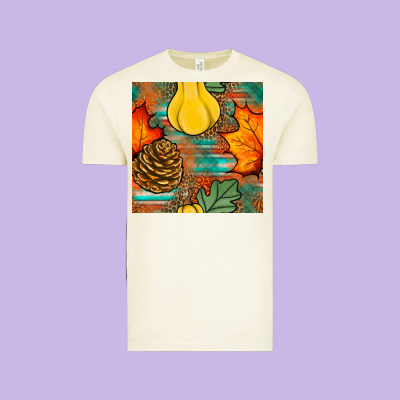 Fall Pumpkins Seamless Pattern Vintage Tee Designed By Bundleandbundleshop