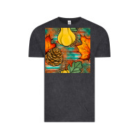 Vintage Black fall pumpkins seamless pattern Vintage Tee - BundleAndBundleShop