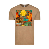 Vintage Coffee fall pumpkins seamless pattern Vintage Tee - BundleAndBundleShop
