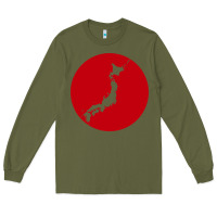 Army Green japan island Long Sleeve Tee - baoMotion