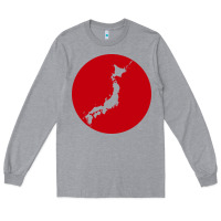 Heather Grey japan island Long Sleeve Tee - baoMotion